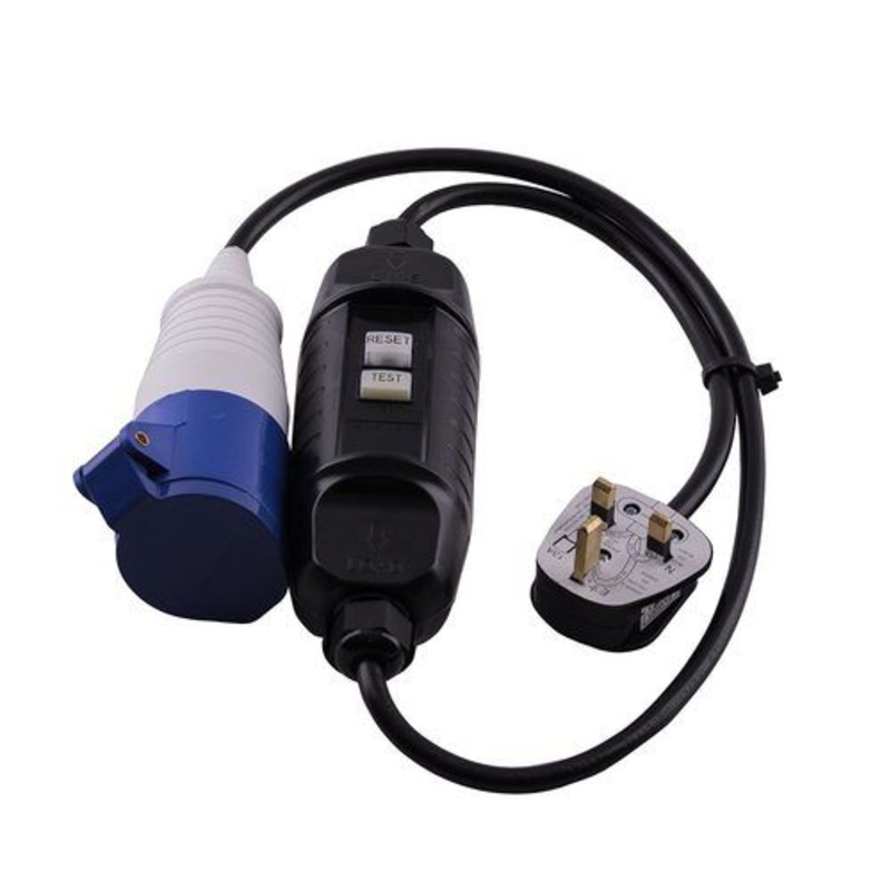 Zexum 3 Pin UK Plug to 16A Socket in-Line RCD Power Breaker Lead