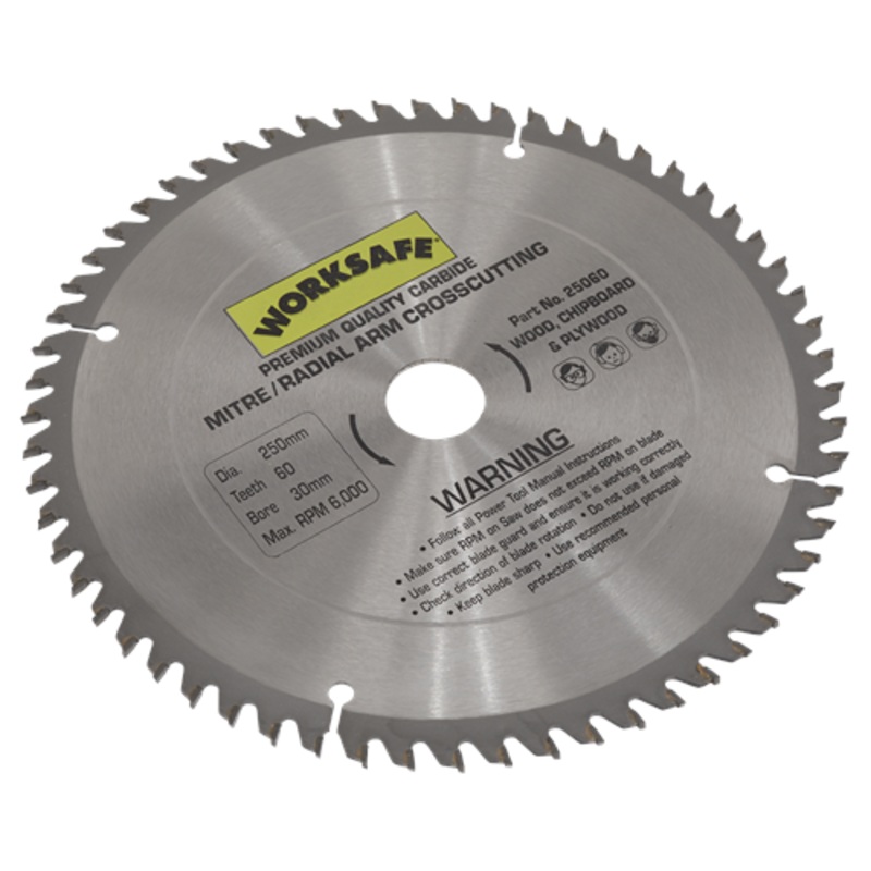 Worksafe TCT Saw Blade 250 x 30mm – 60tpu