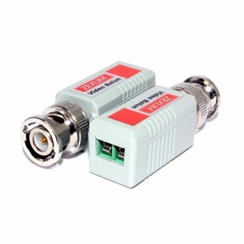 Zexum BNC to Cat5 Video Balun for CCTV (Pair)