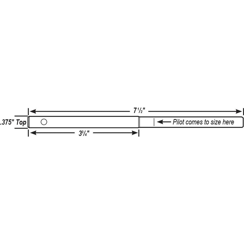 .375″ Top Tapered Carbide Pilot | .2759″ (7.01mm)