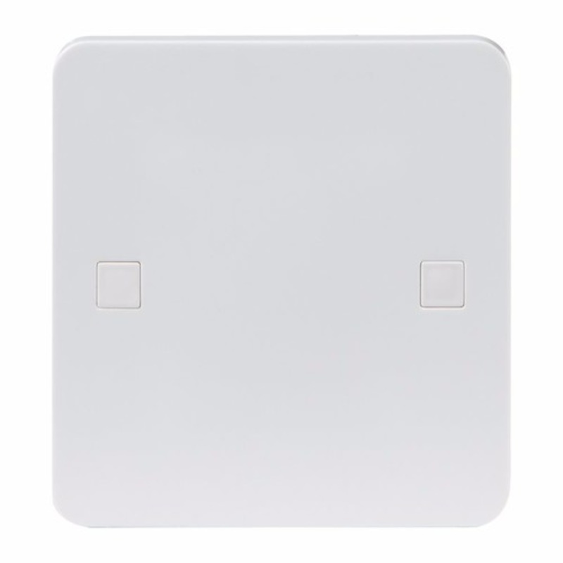 KnightsBridge Pure 9mm 20A White Flex Outlet Single Frontplate Electric Wall Plate
