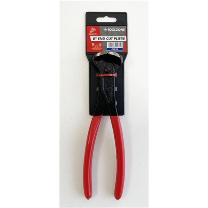 Toolzone 8″ End Cut Pliers Red PVC Dip