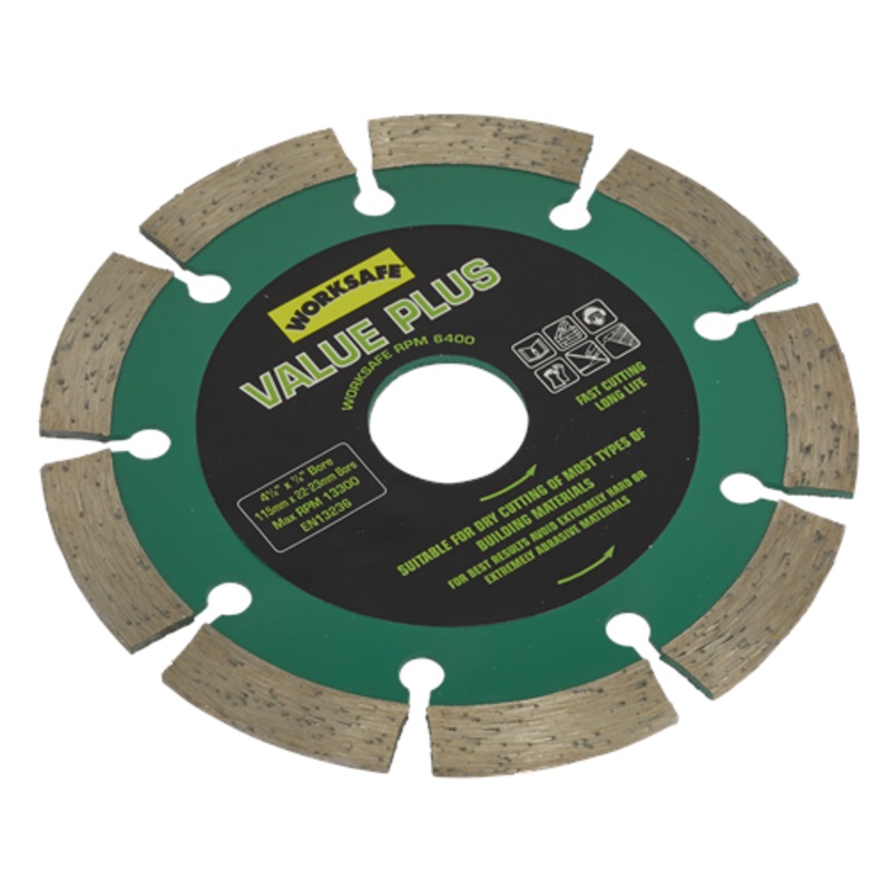 Worksafe Value Plus Diamond Blade 115 x 22mm