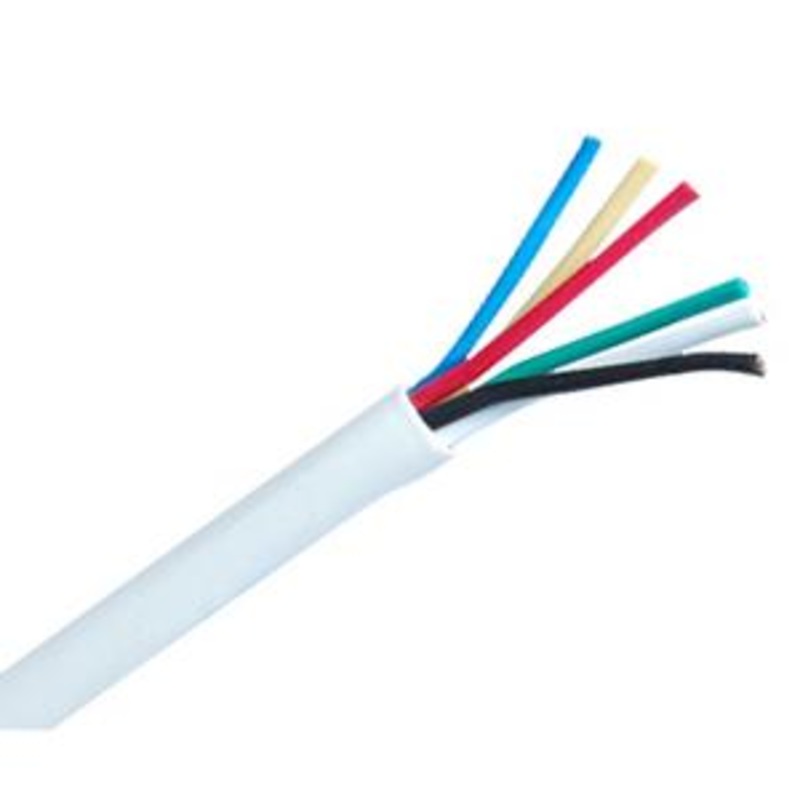 CQR White 0.182mm 6 Core 3 Pair Round Professional Copper PVC Intruder Burglar Alarm Security Cable