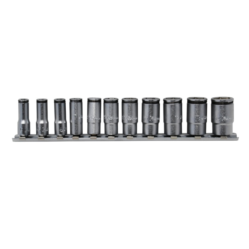 1/4 Sq. Dr. Semi-Deep NUT GRIP Socket Set  5-14mm – 11 pieces