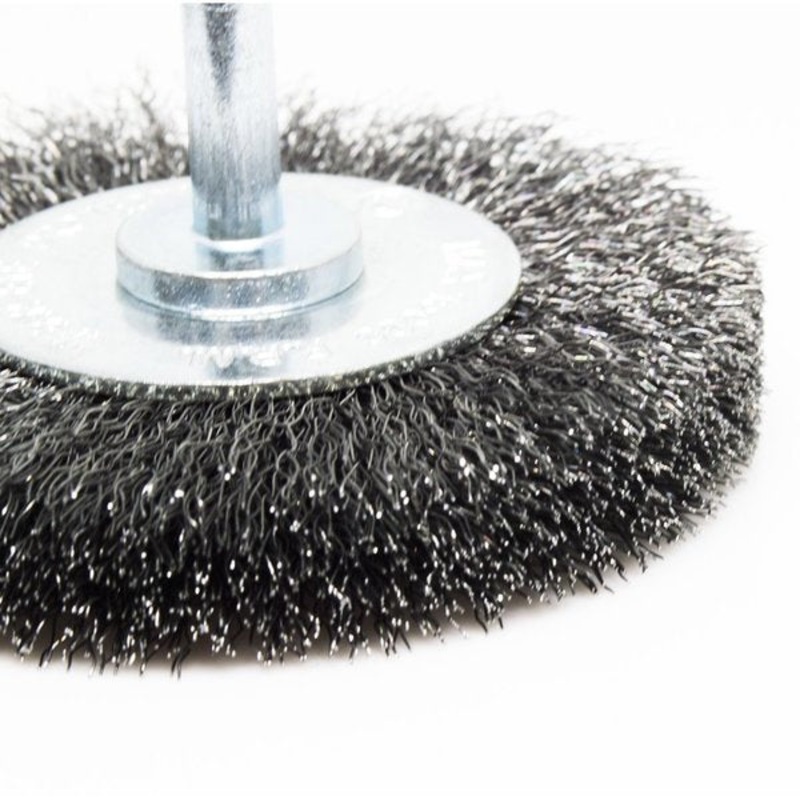 Crimped Wire Wheel with Shank 1-1/2″ Carbon