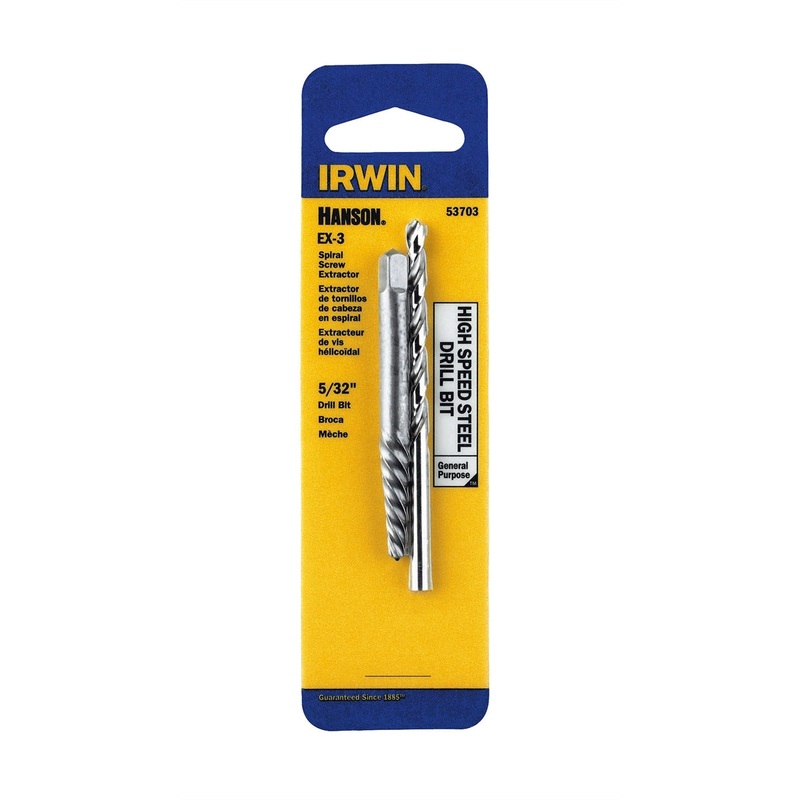 Screw Extractor and Drill Bit Combo Pack, EX-3 Extractor and 5/32″ Bit, Carded