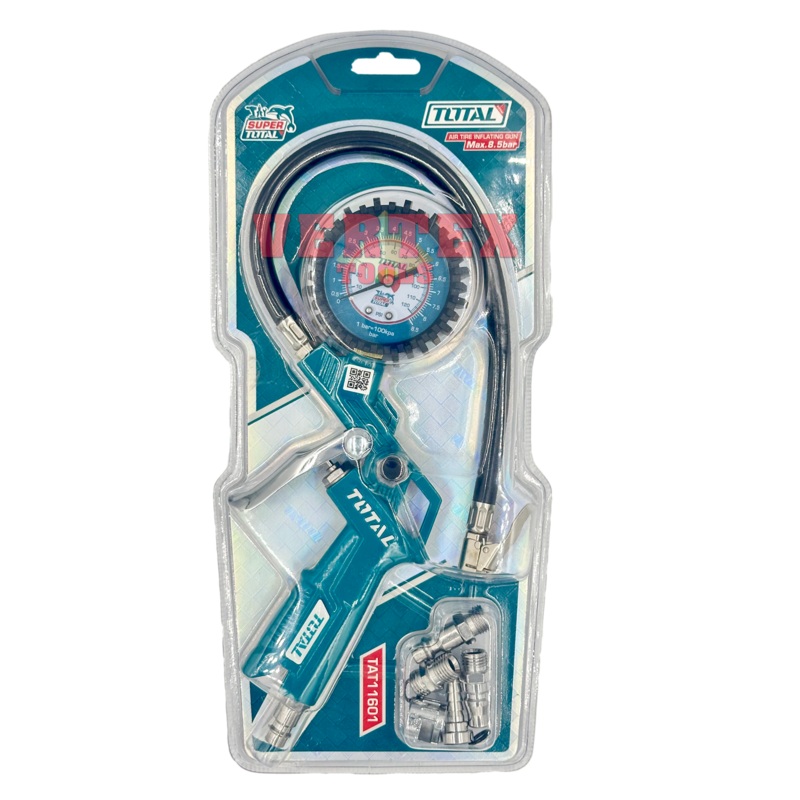 Total TAT11601 Tire Inflator Gun with Gauge