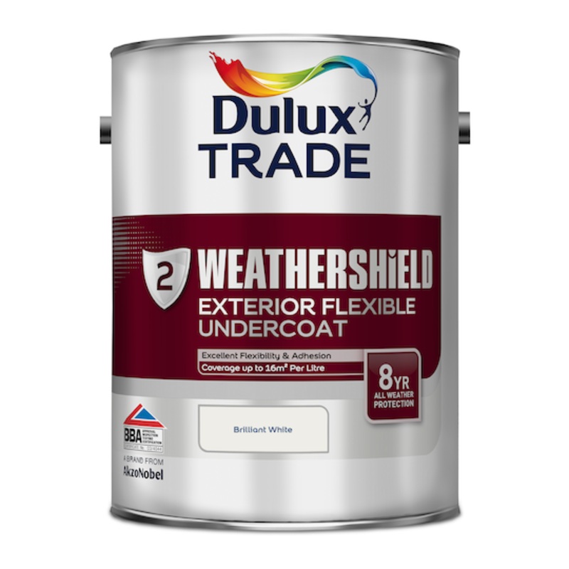 Dulux Trade Weathershield Exterior Undercoat Brilliant White 5L Default Title