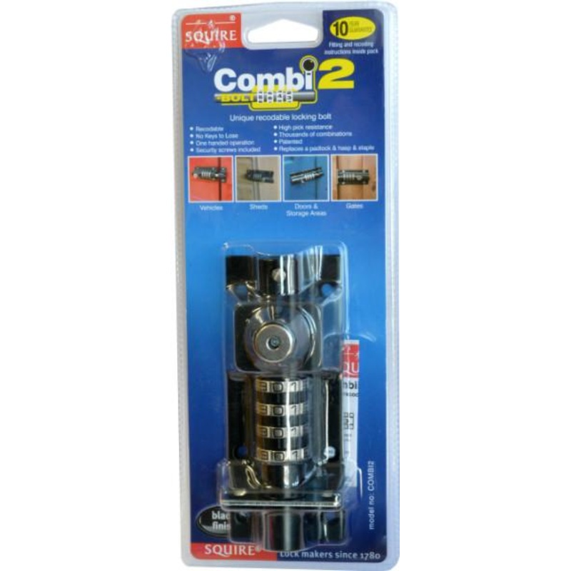 Squire Padbolt with 4-Row Combination Lock 100mm