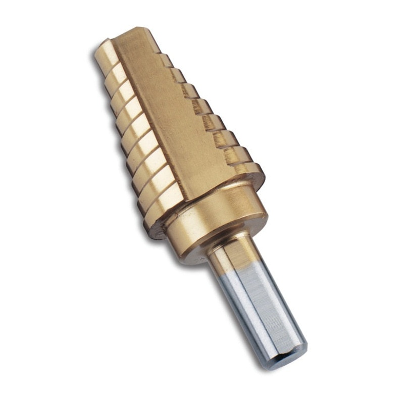Titanium-Nitride Coated Stepped Drill Bit 9/16″ – 1″ (8 steps)