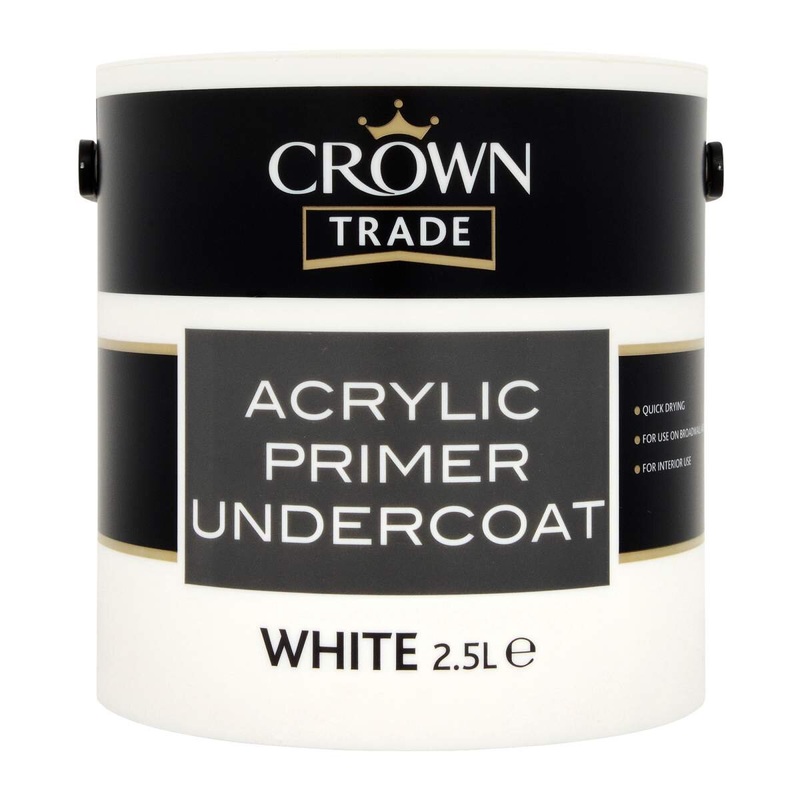 Crown Acrylic Primer Undercoat White 2.5L Default Title