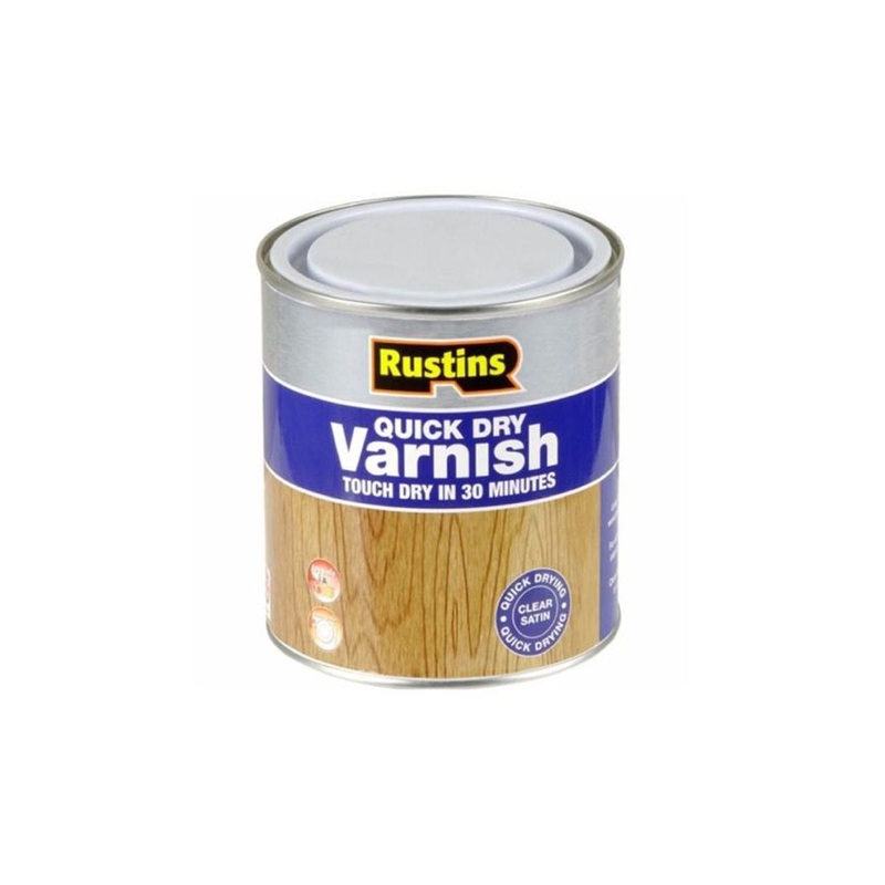 Rustins Quick Dry Varnish Clear Satin (Blue) – 500ml Default Title