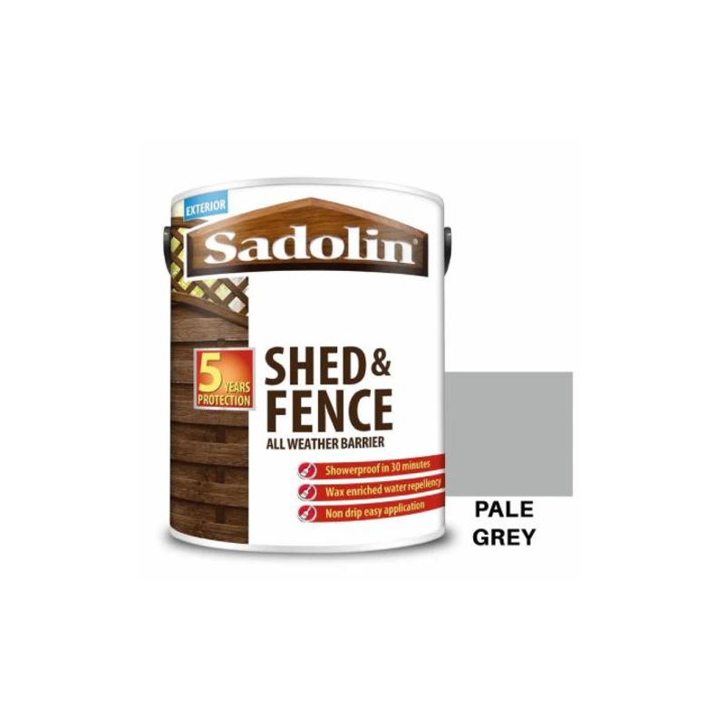 SADOLIN SHED AND FENCE PROT PALE GREY 5L