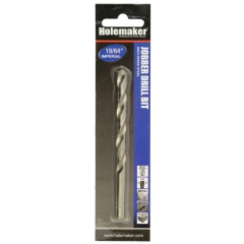 Holemaker Jobber Drill 19/64In – 1Pc Carded