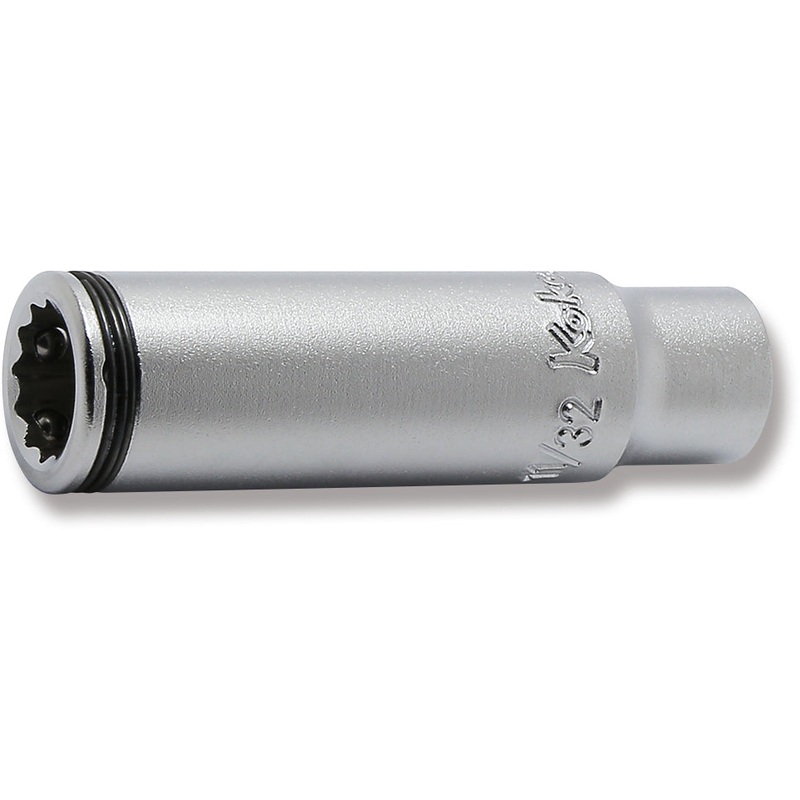 1/4″ Sq. Drive 12-Point SAE Deep Nut Grip Socket in 11/32