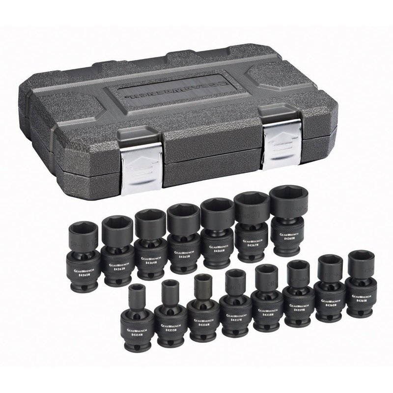 15 Piece 3/8″ Drive 6 Point Metric Universal Socket Set KDT84918N