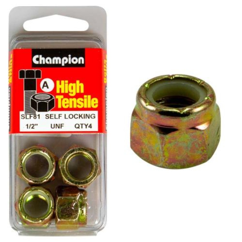Champion Nyloc Nut Unf 1/2In A – Gr5