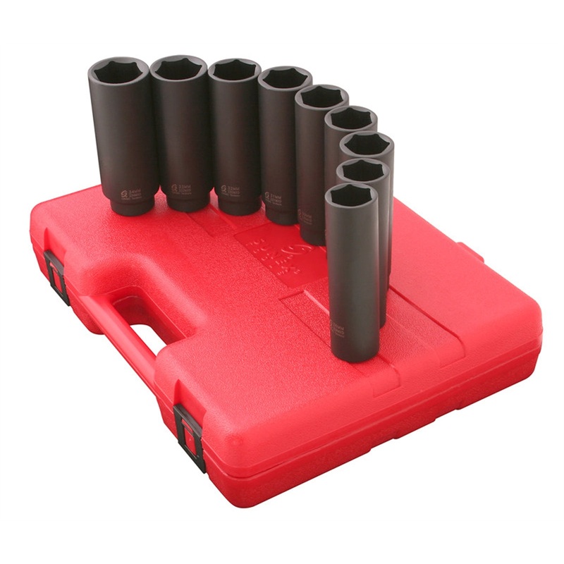 12 Piece 1/2″ Dr. Extra Long/Deep Impact Socket Set