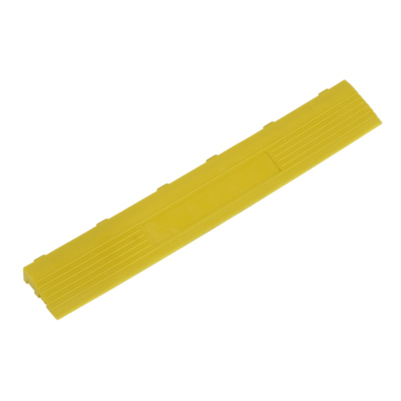 Sealey Polypropylene Floor Tile Edge 400 x 60mm Yellow Female – Pack of 6