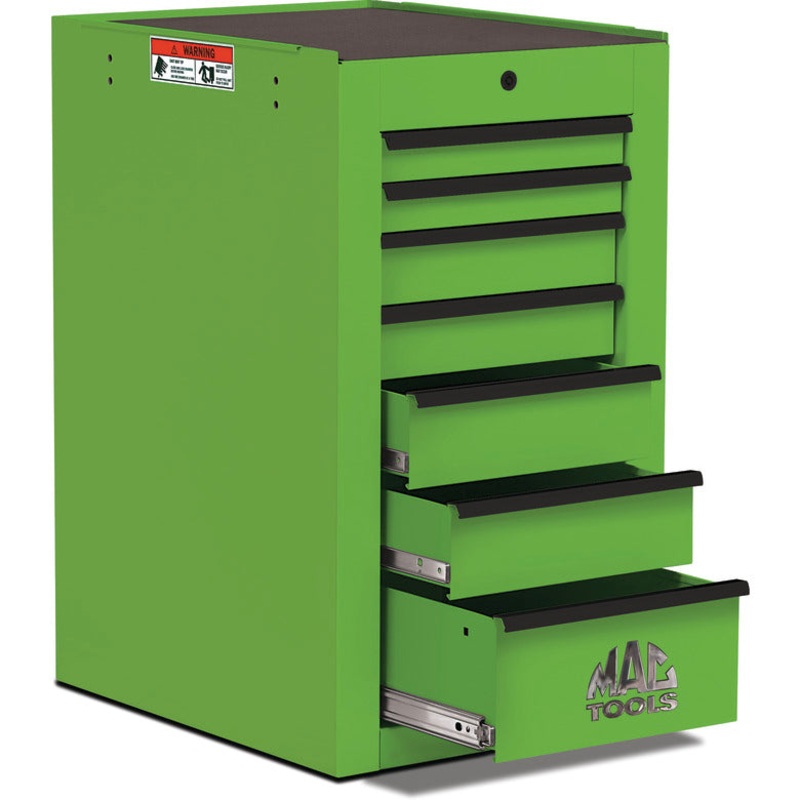 Tech Series 7-Drawer Side Cabinet – Lime Green
