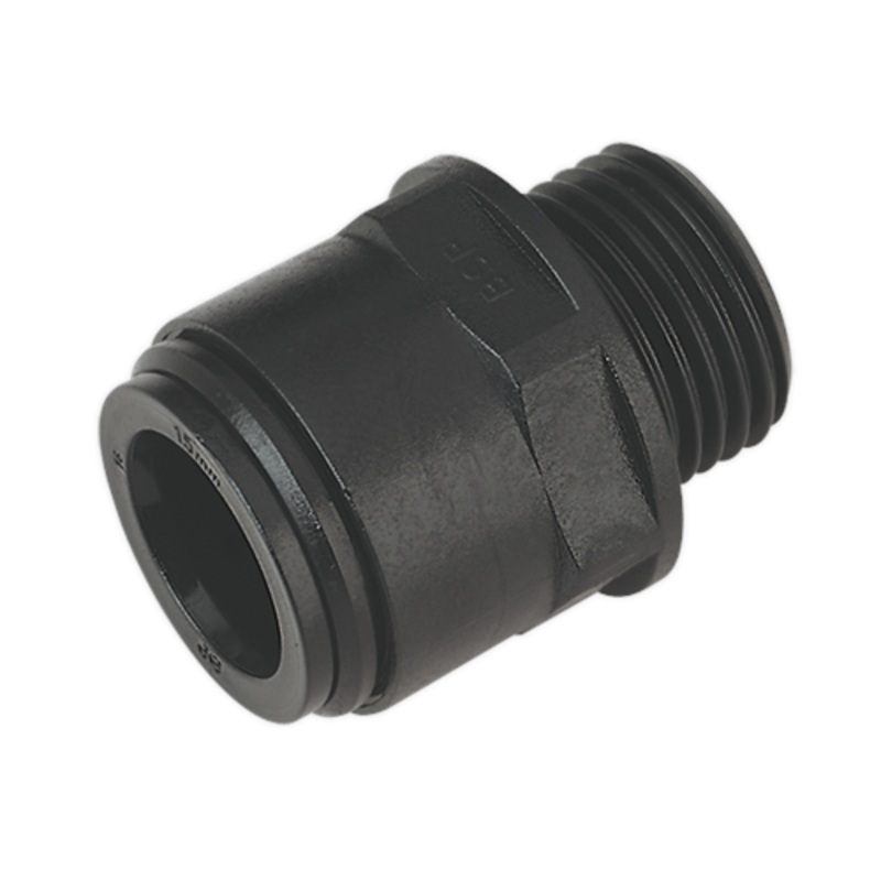 Sealey Straight Adaptor 15mm 1/2″BSP Pack of 2 (John Guest Speedfit – PM011514E)