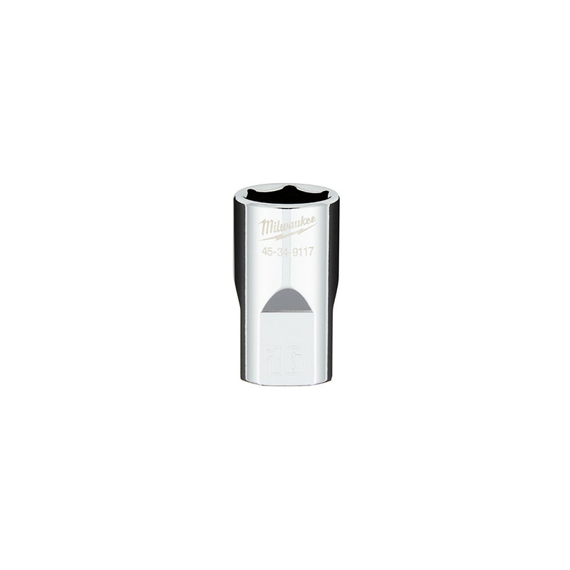 1/2 in. Drive 16MM Metric 6-Point Socket with FOUR FLAT Sides