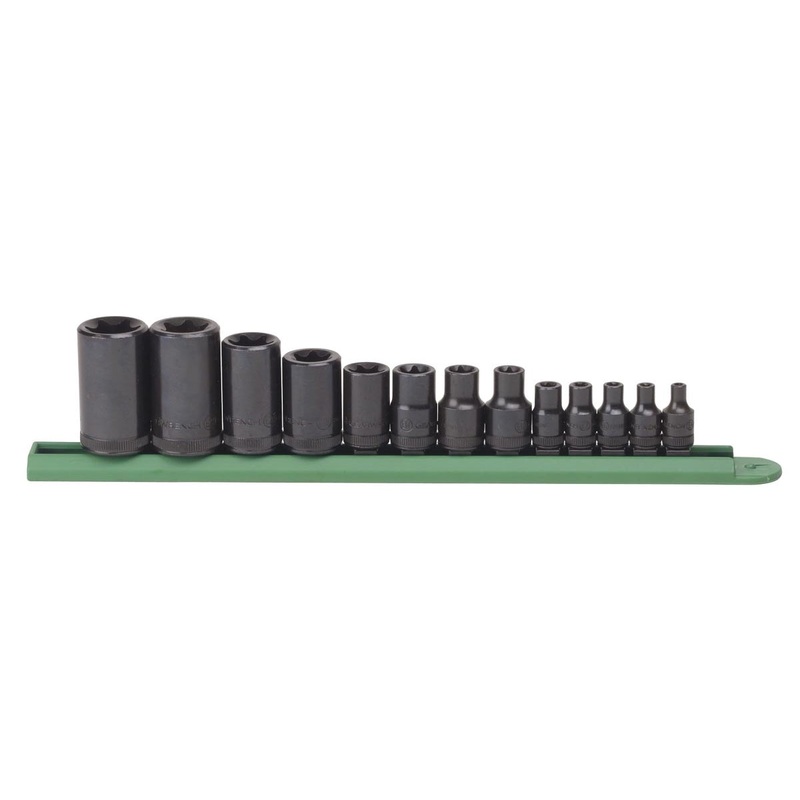 13 Piece 1/4″, 3/8″, and 1/2″ Drive External Torx Socket Set
