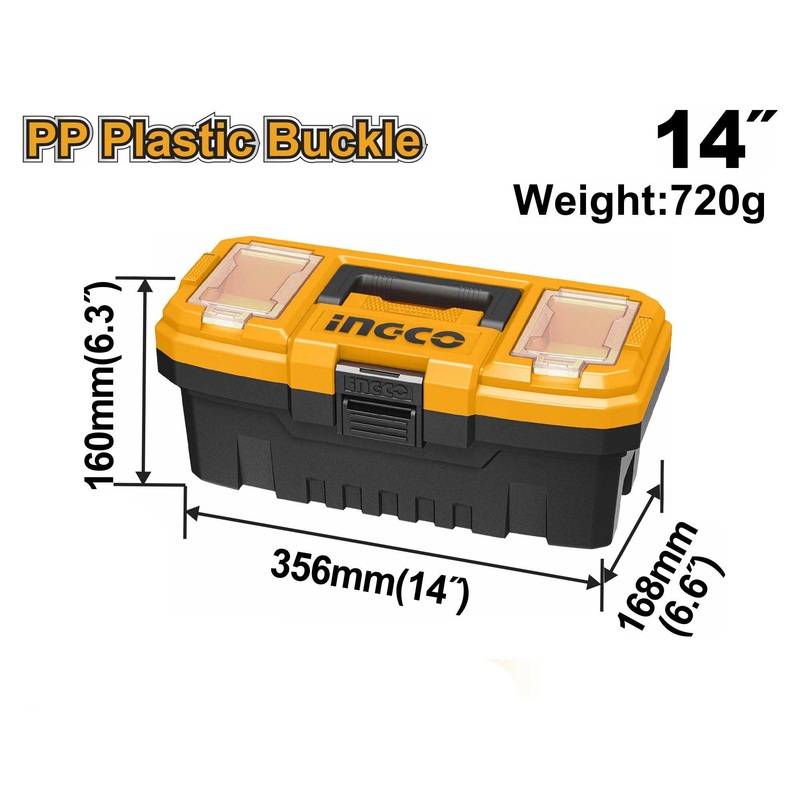 Ingco PBX1401 Plastic Tool Box 14″