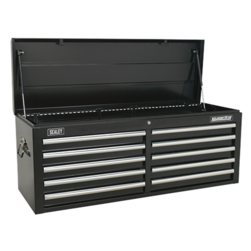 Sealey Superline Pro Topchest 10 Drawer with Ball-Bearing Slides – Black