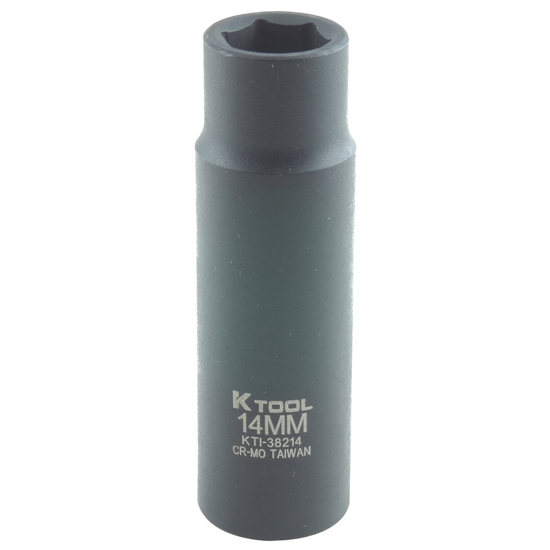 1/2in. Drive Deep 6 Point Impact Socket  14mm