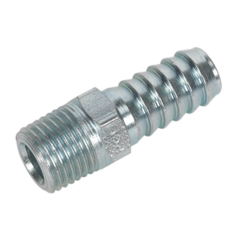 Sealey Screwed Tailpiece Male 1/4″BSPT – 3/8″ Hose Pack of 5