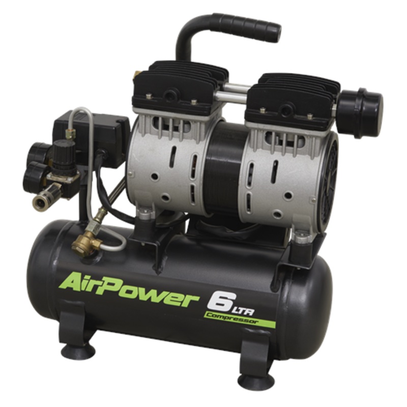 Sealey Low Noise Air Compressor 6L Direct Drive 0.7hp
