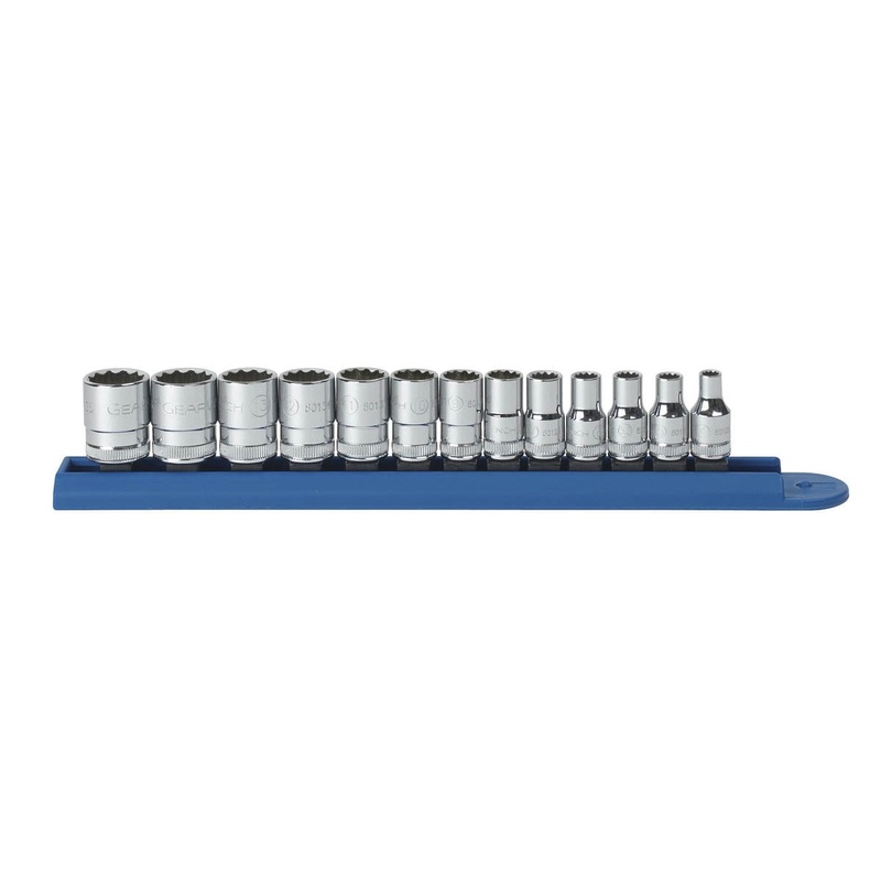 13 Piece 1/4″ Drive 12 Point Standard Metric Socket Set