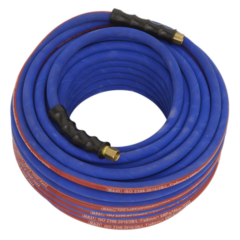 Sealey Air Hose 30m x 8mm with 1/4″BSP Unions Extra Heavy-Duty