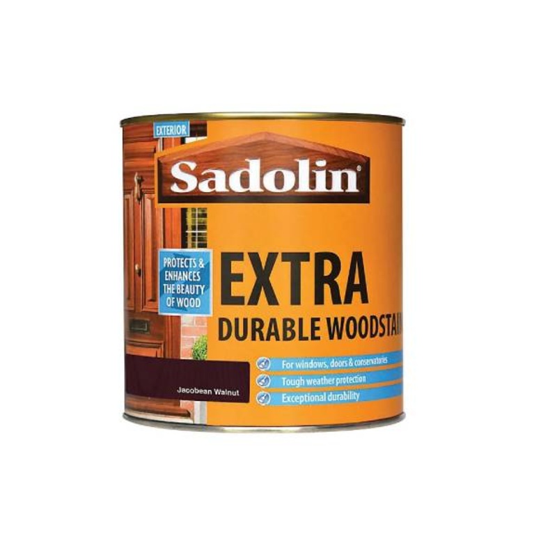 Sadolin Extra Wood Stain Jacobean Walnut 1L Default Title