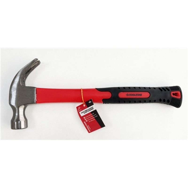 Toolzone 16Oz Claw Hammer Fibre Handle
