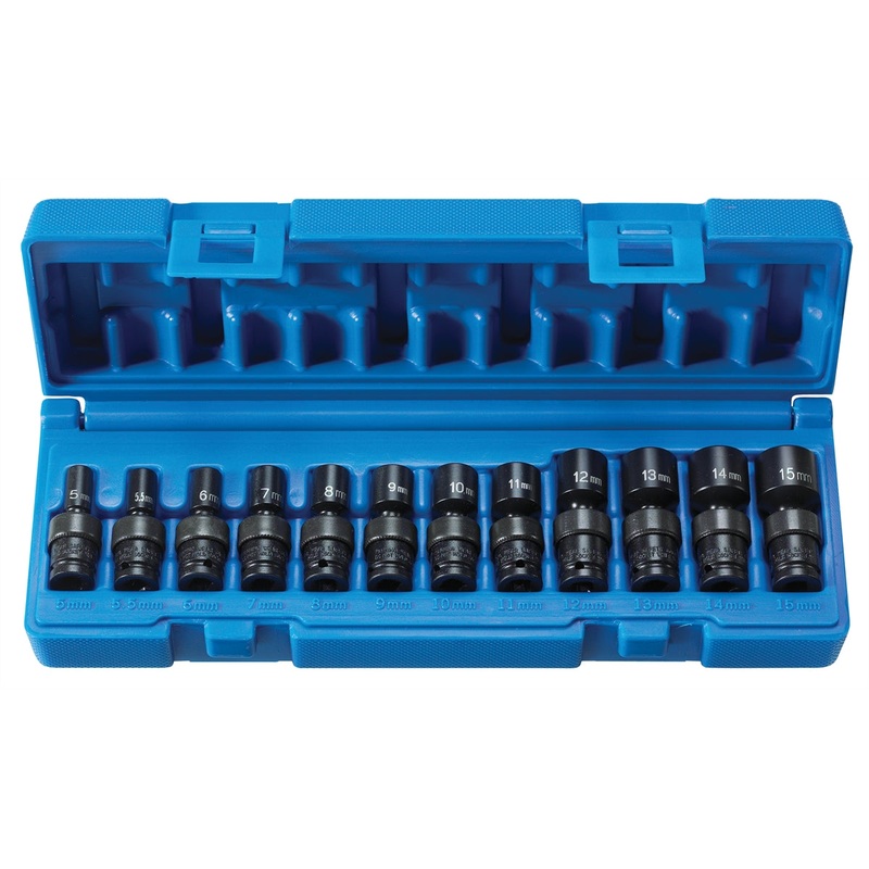 1/4″ Drive – 6 Pt. 12 Piece Magnetic Standard Universal Set GRE9712UMG
