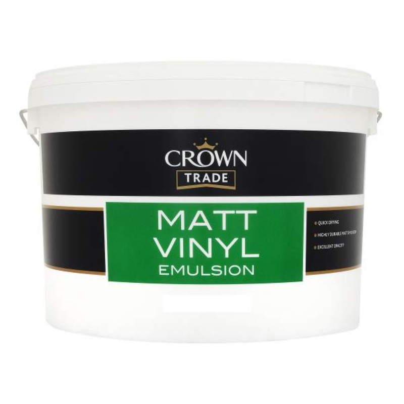 Crown Vinyl Matt Emulsion Brilliant White 10L Default Title