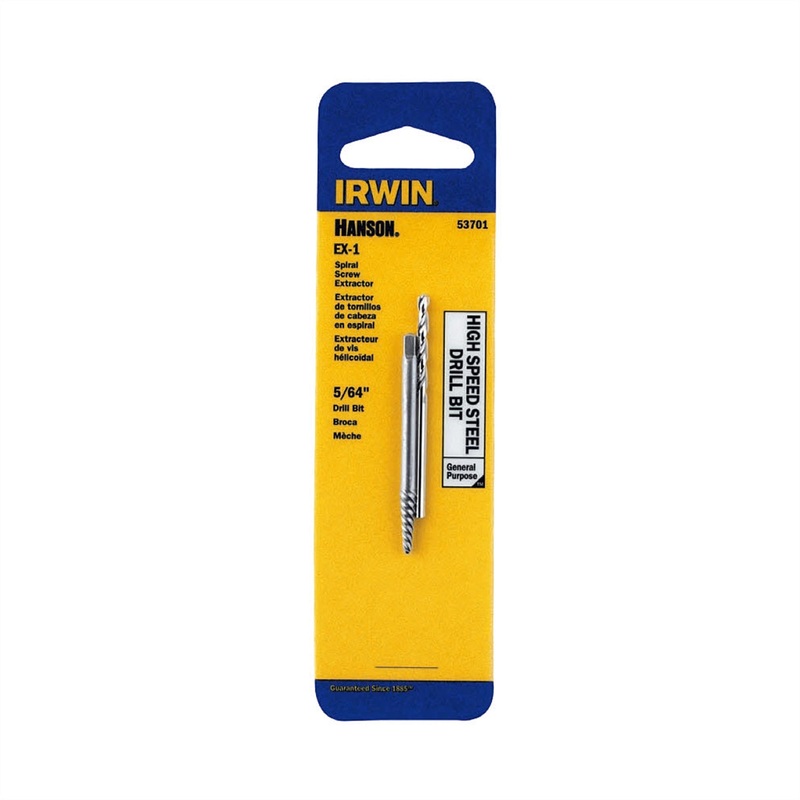 Screw Extractor and Drill Bit Combo Pack, EX-1 Extractor and 5/64″ Bit, Carded