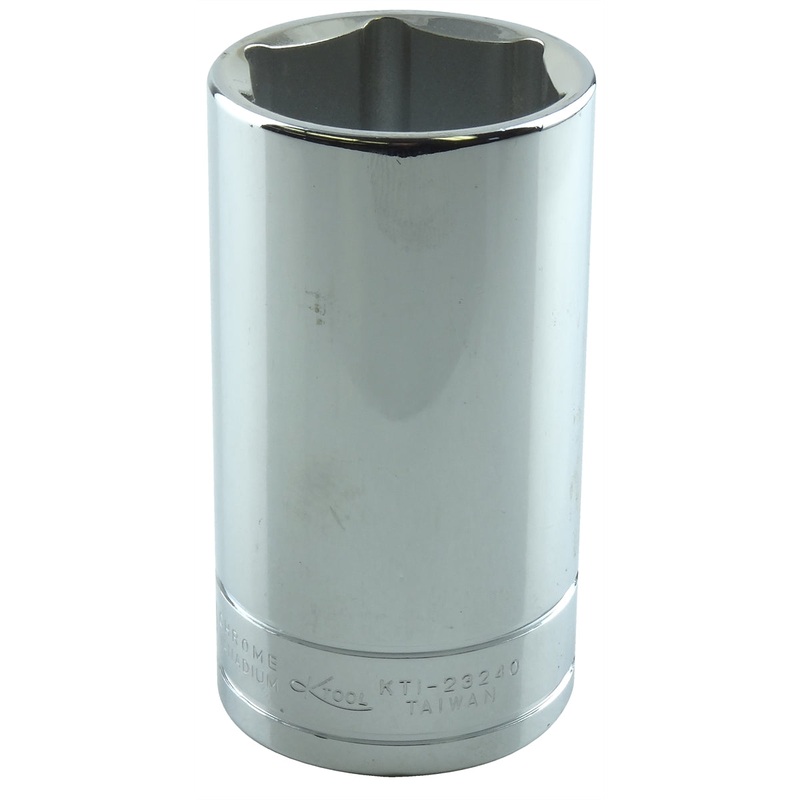 1/2″ Drive Deep 6 Point Chrome Socket, 1-1/4″