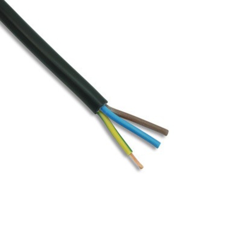 Zexum 1mm 3 Core Black Cable Flexible 3183Y