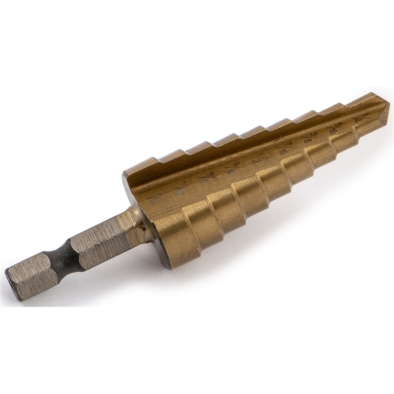 Titanium Step Drill Bit – 1/4″ – 3/4″ TIT16504