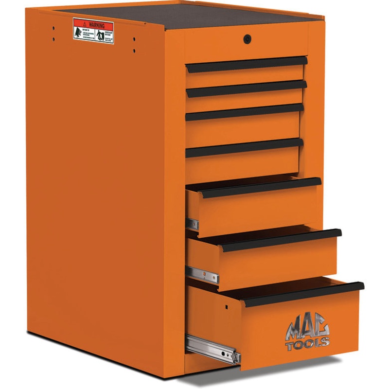 Tech Series 7-Drawer Side Cabinet – Fireball Orange