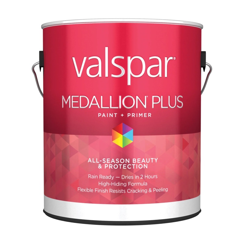 Valspar Medallion Plus Exterior Paint + Primer Flat 1 Gallon White Base