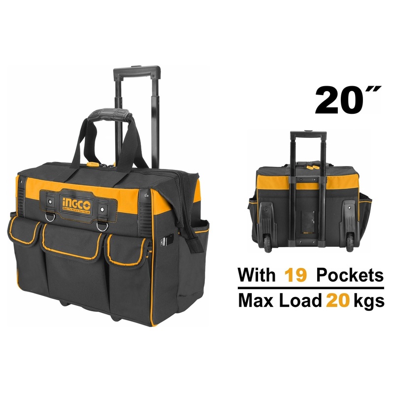 Ingco HRRTB2002 Rolling Rigid  Tool Bag 20″
