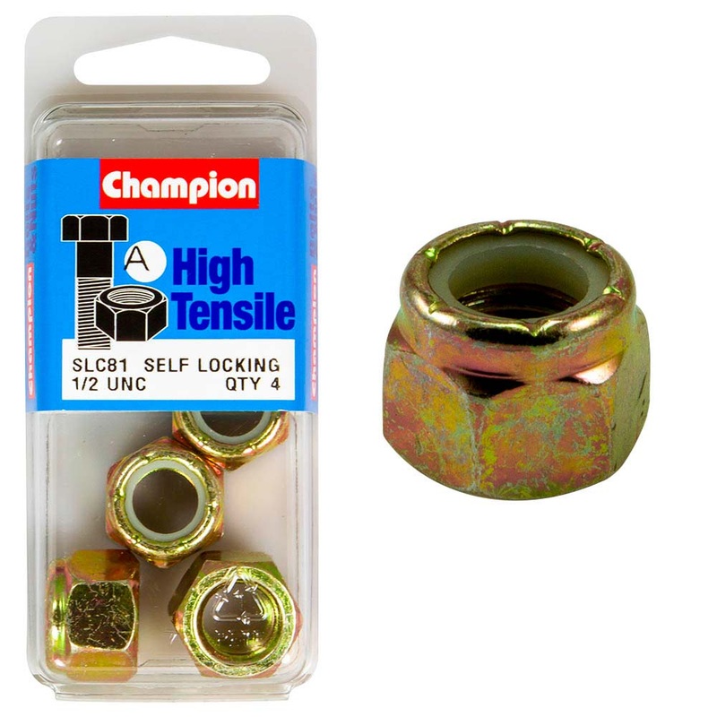 Champion Nyloc Nut Unc 1/2In A – Gr5