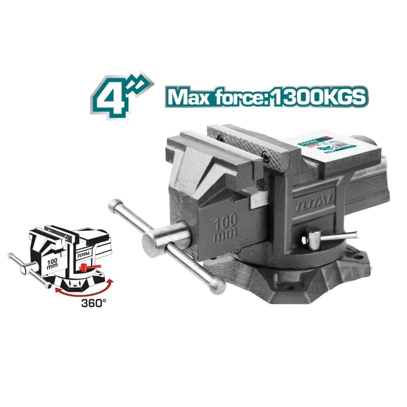 Total Swivel Bench Vise with Anvil THT6146