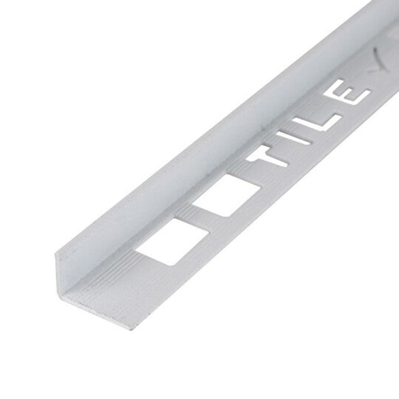 10mm Textured White L Shape Tile Edge Default Title