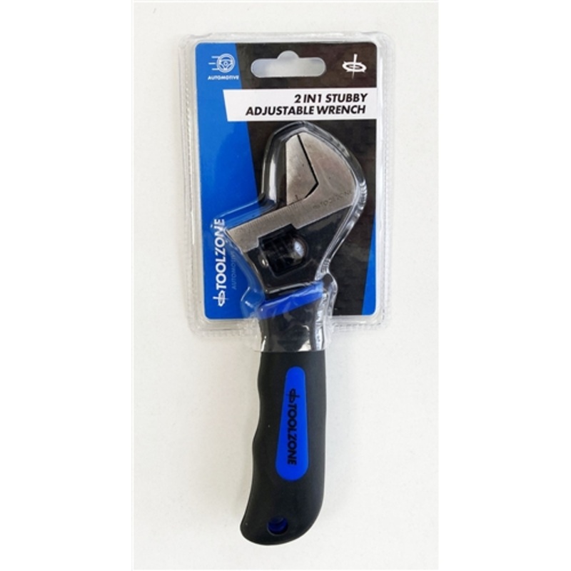 Toolzone 2 In 1 Stubby Adjustable Spanner